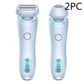 2 In 1 Hair Removal Epilator USB Rechargeable Trimmer Women Body Razor Face Leg Armpit Bikini Hand Pubic Shaver Hair Remover - Nuprozone